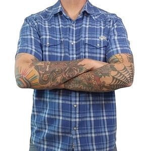 Blue Plaid Men's Shirt
